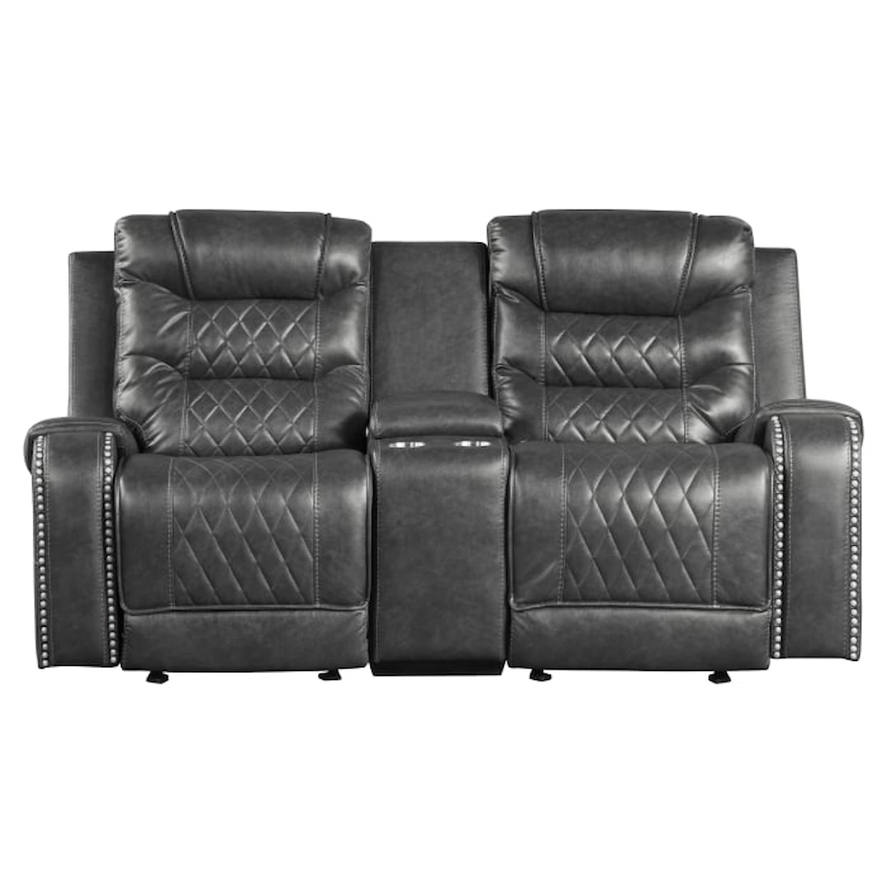 Homelegance Putnam Double Glider Reclining Loveseat