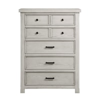 Traditional Bedroom 5-Drawer Chest with Antique Hardware