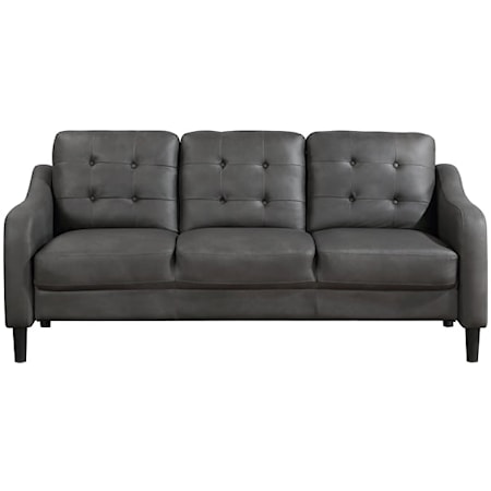 Casual Leather Sofa with Exposed Legs