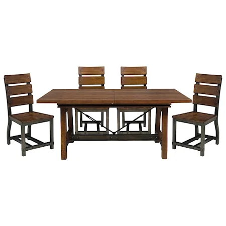 Industrial 5-Piece Dining Set