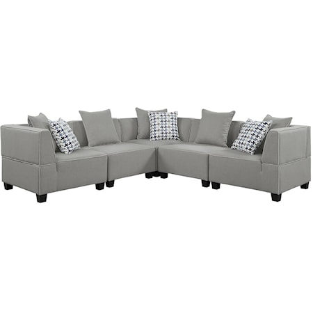 Contemporary 5-Piece Modular Sectional Sofa