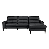 Casual 2-Piece Sectional With Right Chaise