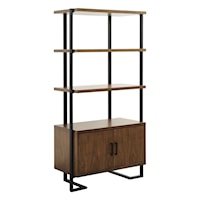 Contemporary Bookcase with Storage Cabinet