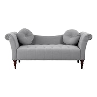 Traditional Upholstered Settee Sofa with Button Tufting