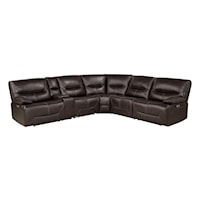 Transitional 6-Piece Power Reclining Sectional Sofa