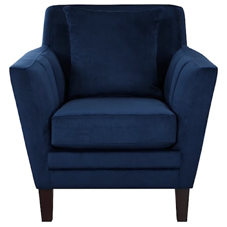 Transitional Accent Chair with Matching Pillow