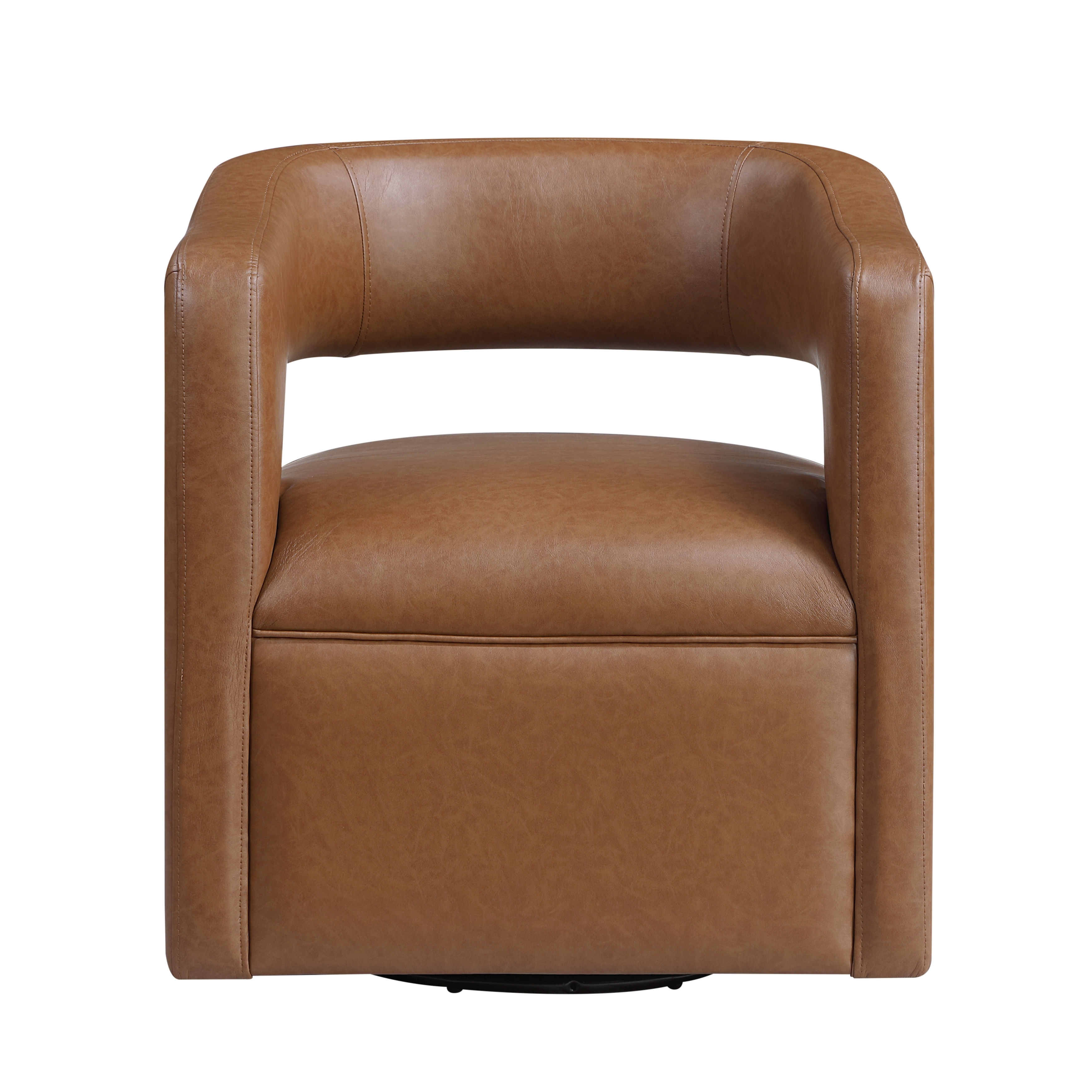 Homelegance Sawyer Modern Faux-Leather Open-Back Swivel Chair