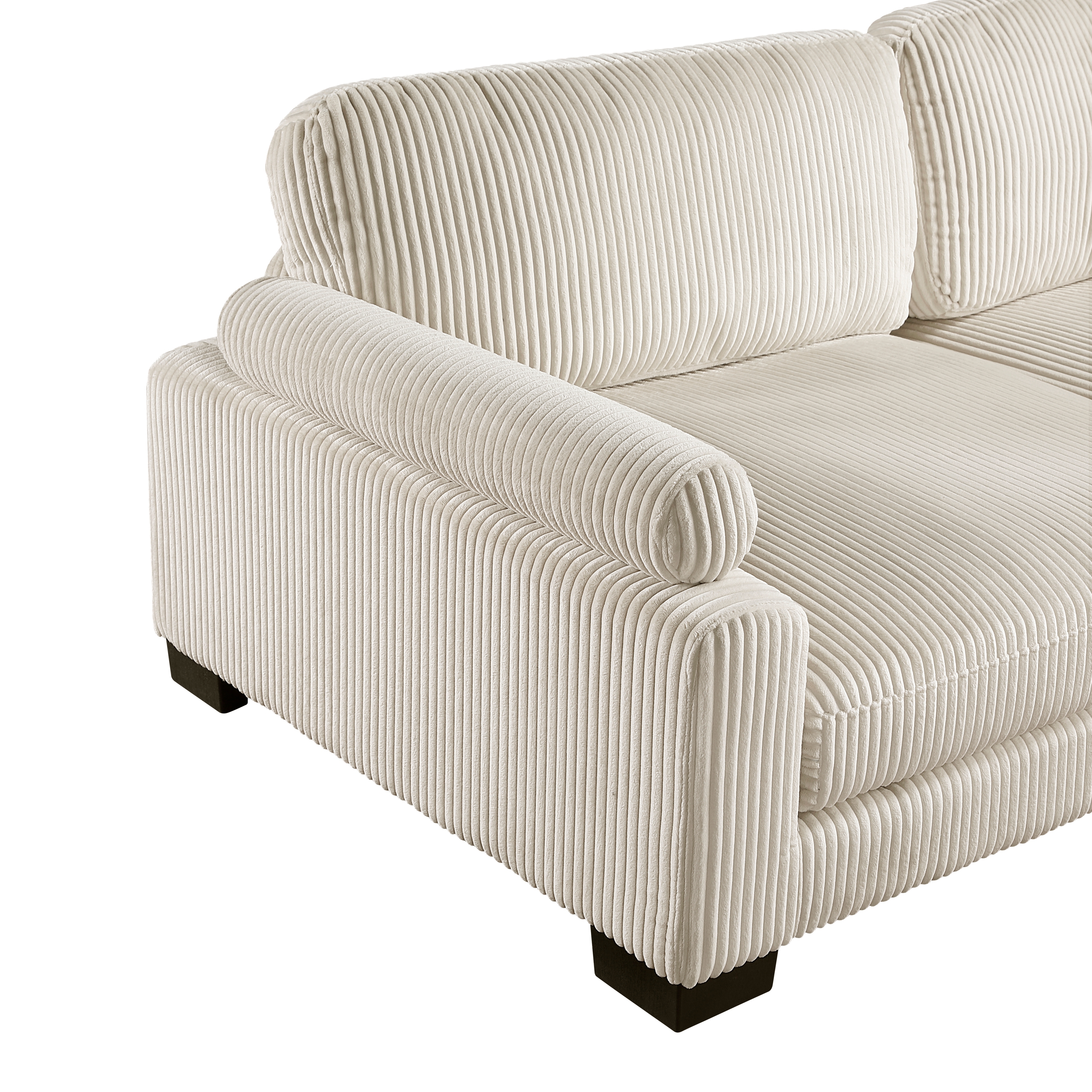 3-Piece Sectional Sofa with Ottoman