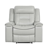 Contemporary Lay Flat Recliner with Exterior Release