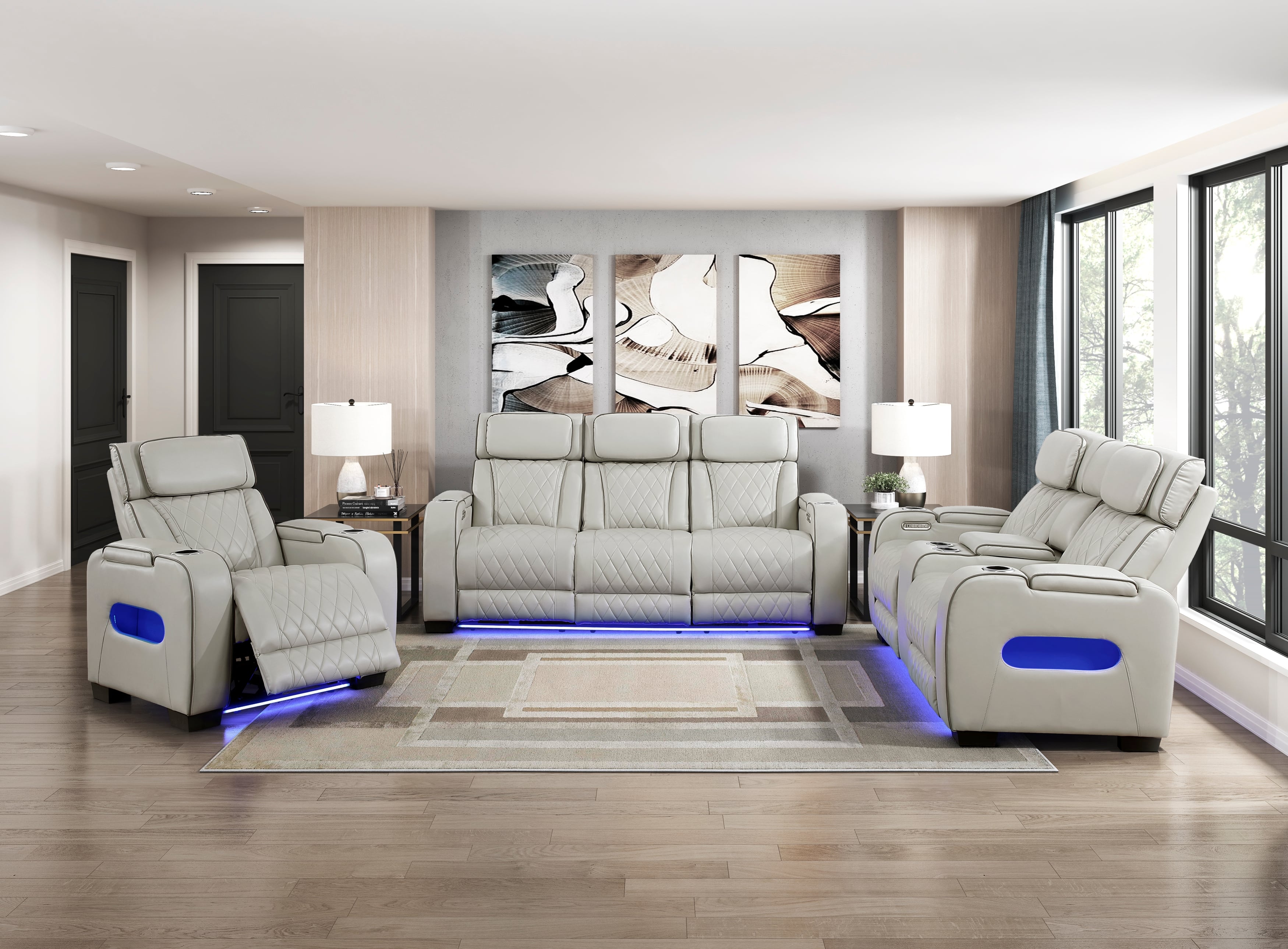 Homelegance Fairway Dual Power Reclining Sofa