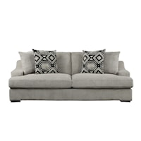 Transitional Sofa with Decorative Pillows