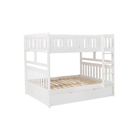 Full/Full Bunk Bed with Twin Trundle