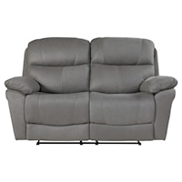 Casual Double Reclining Loveseat with Pillow Arms