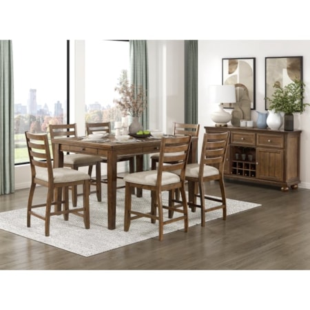 4-Drawer Counter Height Dining Table