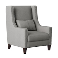 Transitional Upholstered Accent Chair with Nailhead Trim