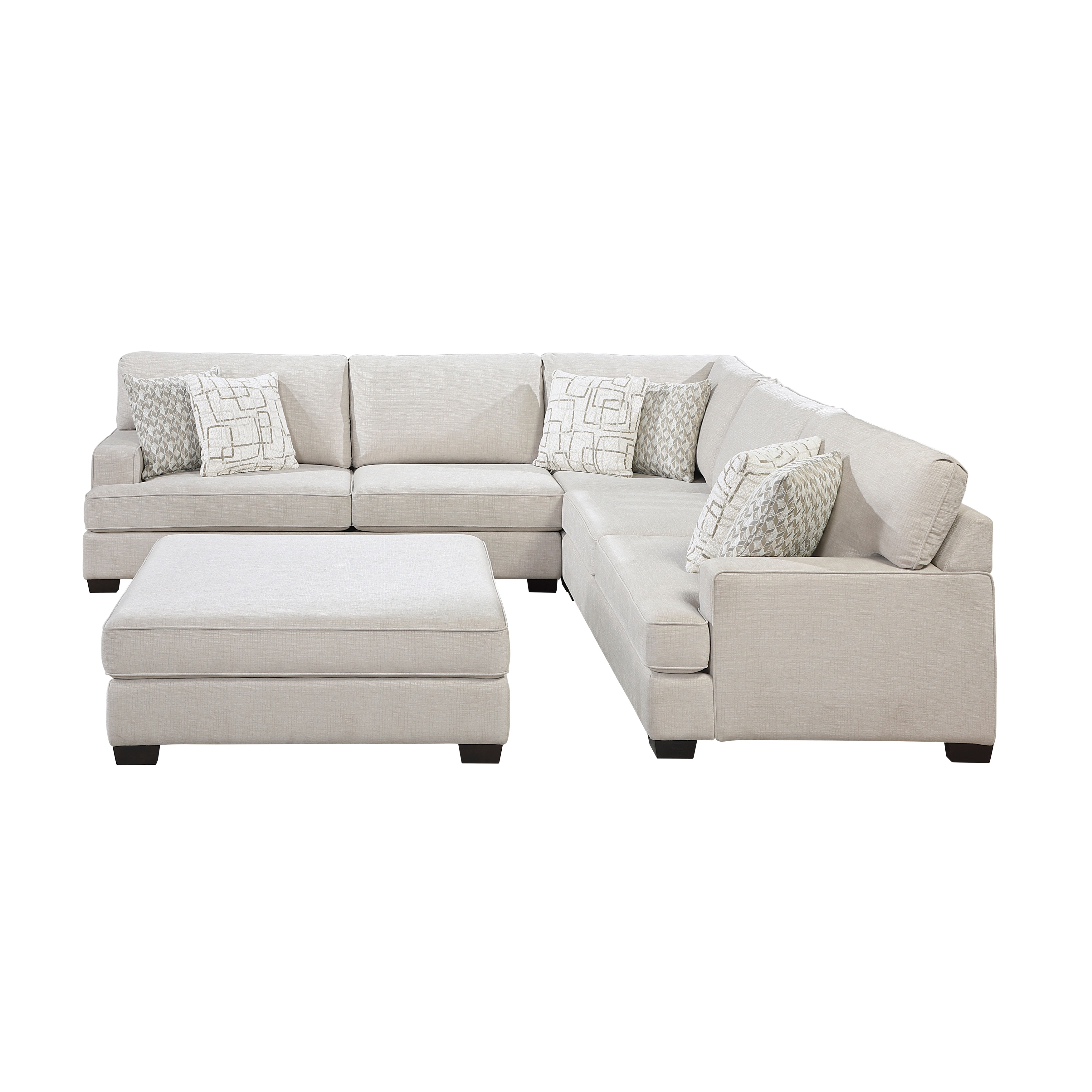 Homelegance Livia 4-pc. L-Shape Sectional Sofa w/Ottoman