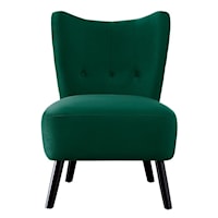 Contemporary Accent Chair with Button Tufting