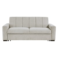 Transitional Convertible Sofa with Pull-Out Bed