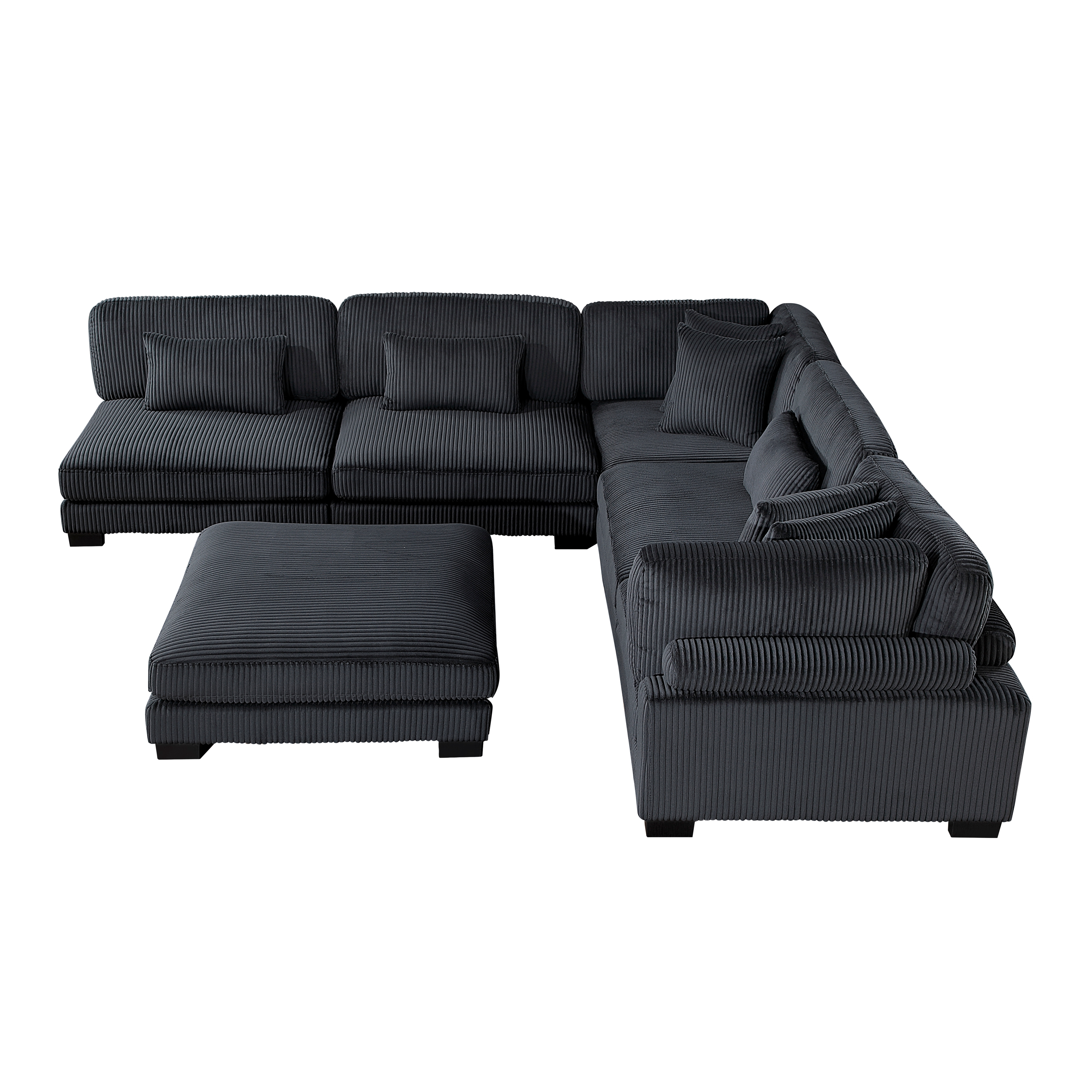 6-Piece Sectional Sofa with Ottoman