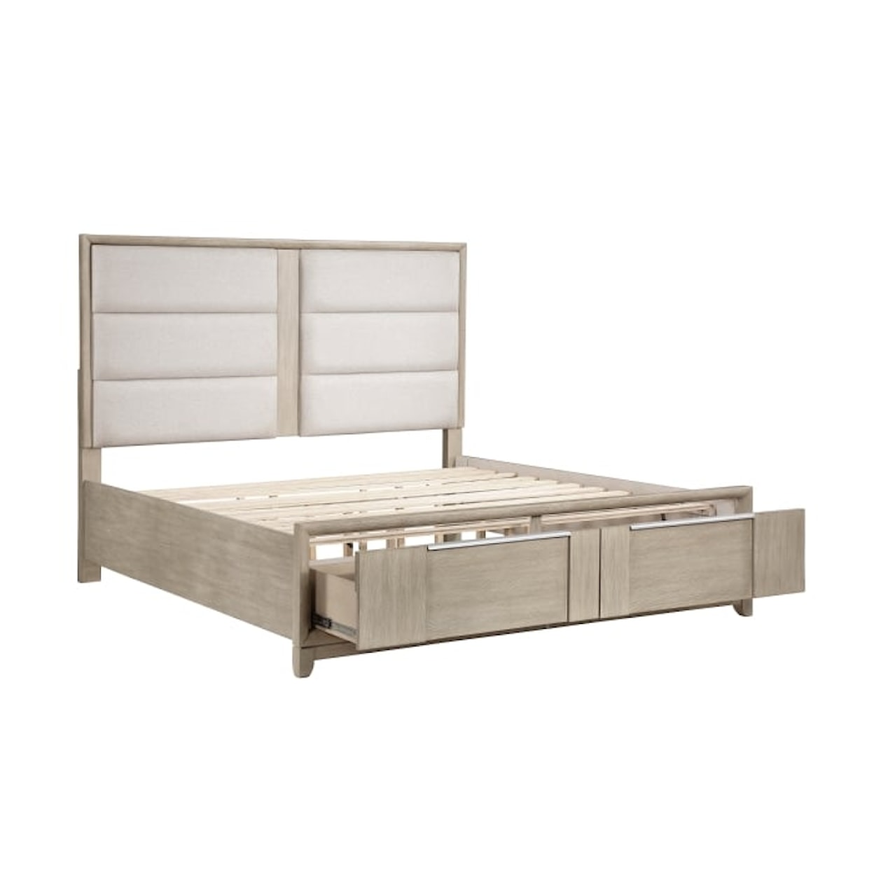 Homelegance Furniture McKewen Queen Platform Bed with Footboard Storage