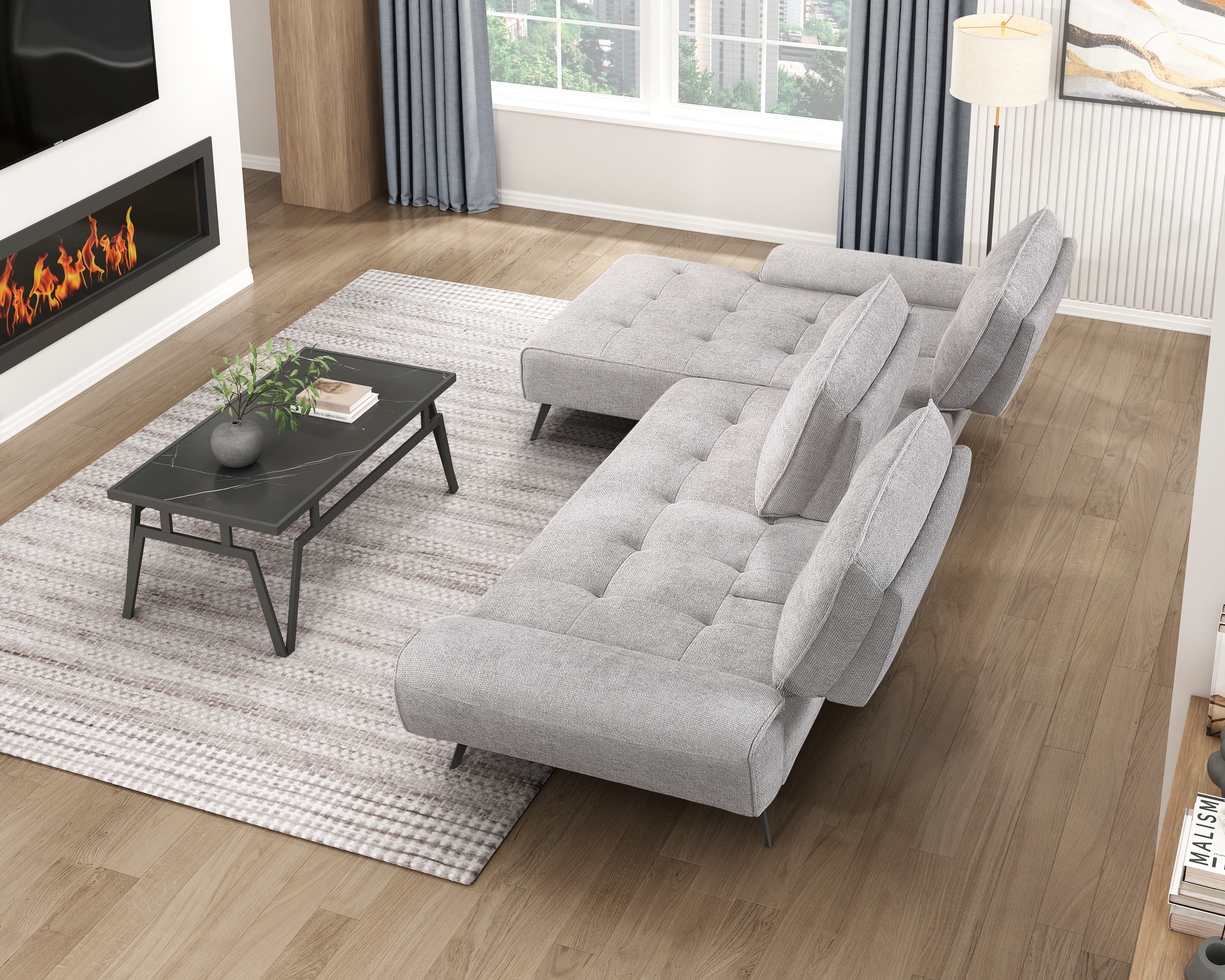 Homelegance Silva 2-Piece Sectional Sofa