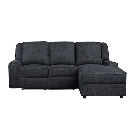 Contemporary 2-Piece Reclining Sectional with Right Chaise