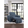 Homelegance Furniture Alfio Chair with Pull-out Ottoman