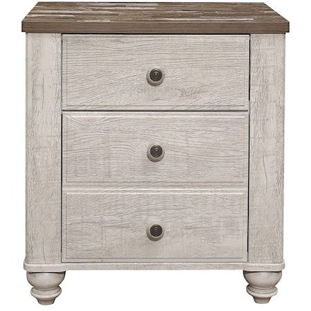 Transitional Nightstand with Two Drawers