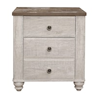 Transitional Nightstand with Two Drawers