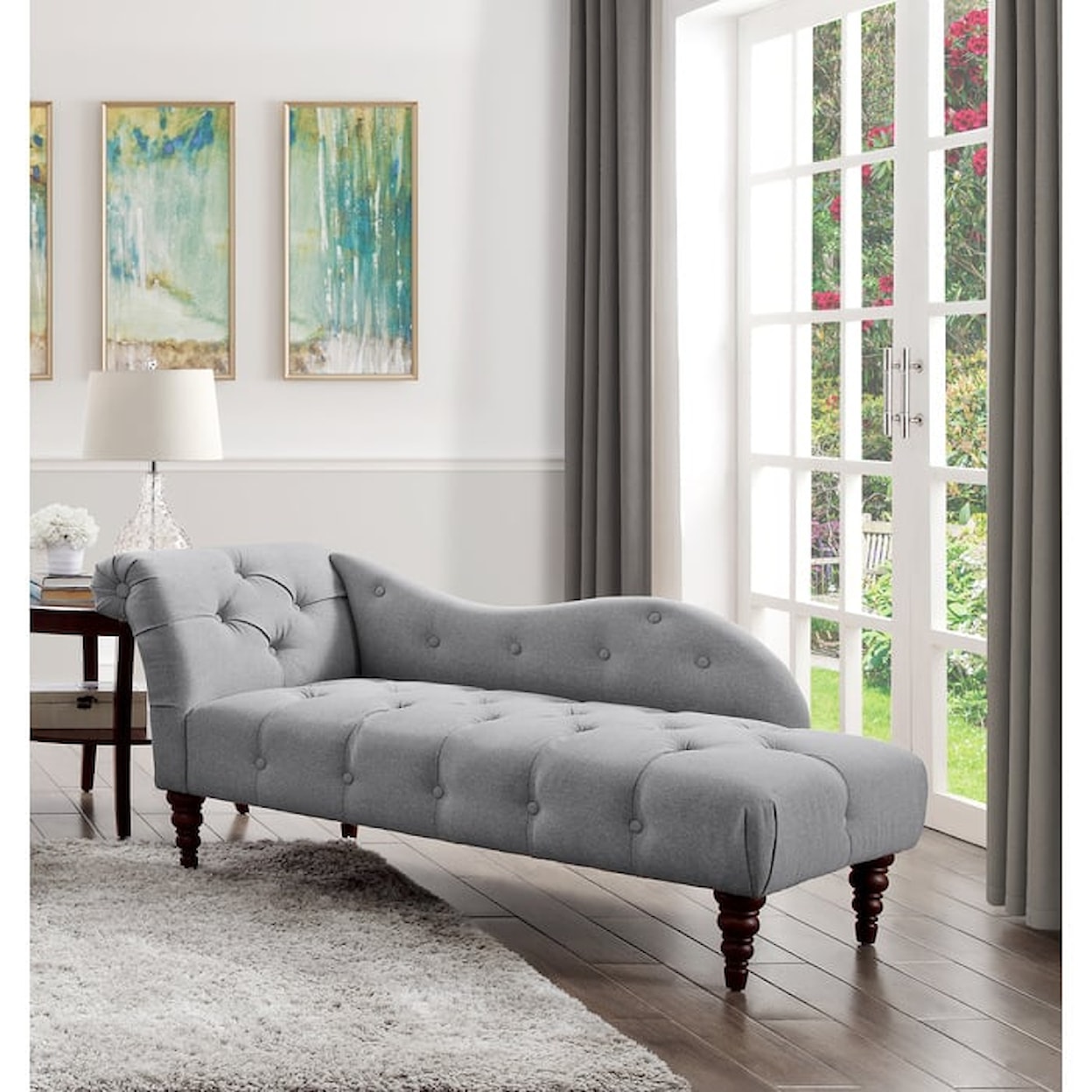 Homelegance Hill Blue Chaise