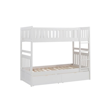 Twin/Twin Bunk Bed with Storage Boxes