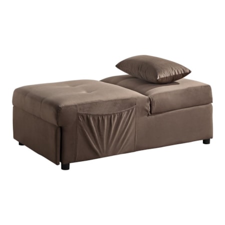 Lift Top Storage Bench with Pull-out Bed