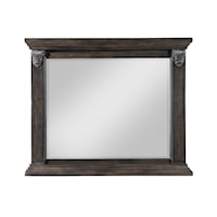 Traditional Dresser Mirror with Scrolled Accents