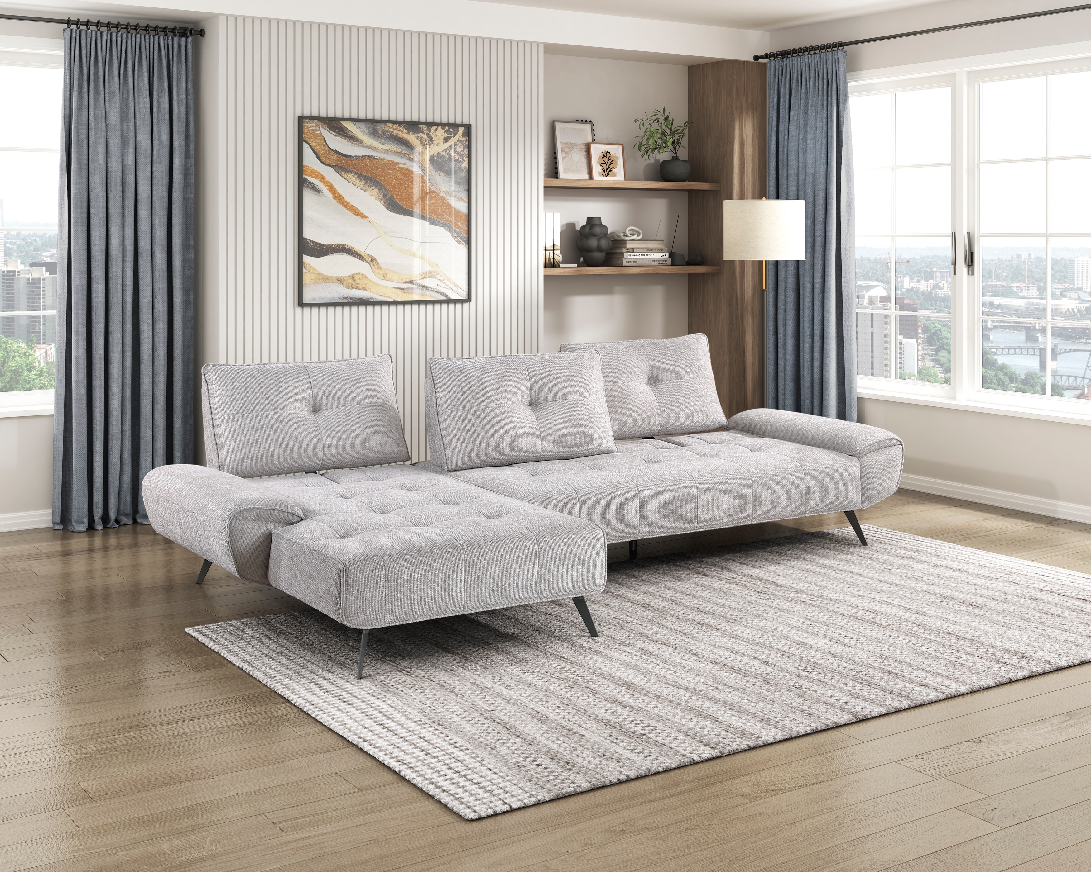 Homelegance Silva 2-Piece Sectional Sofa