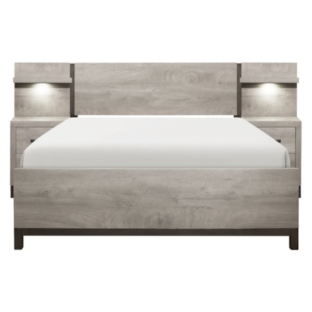 King Panel Wall with Two Nightstands