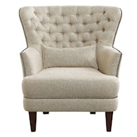 Transitional Accent Chair with Nailhead Trim