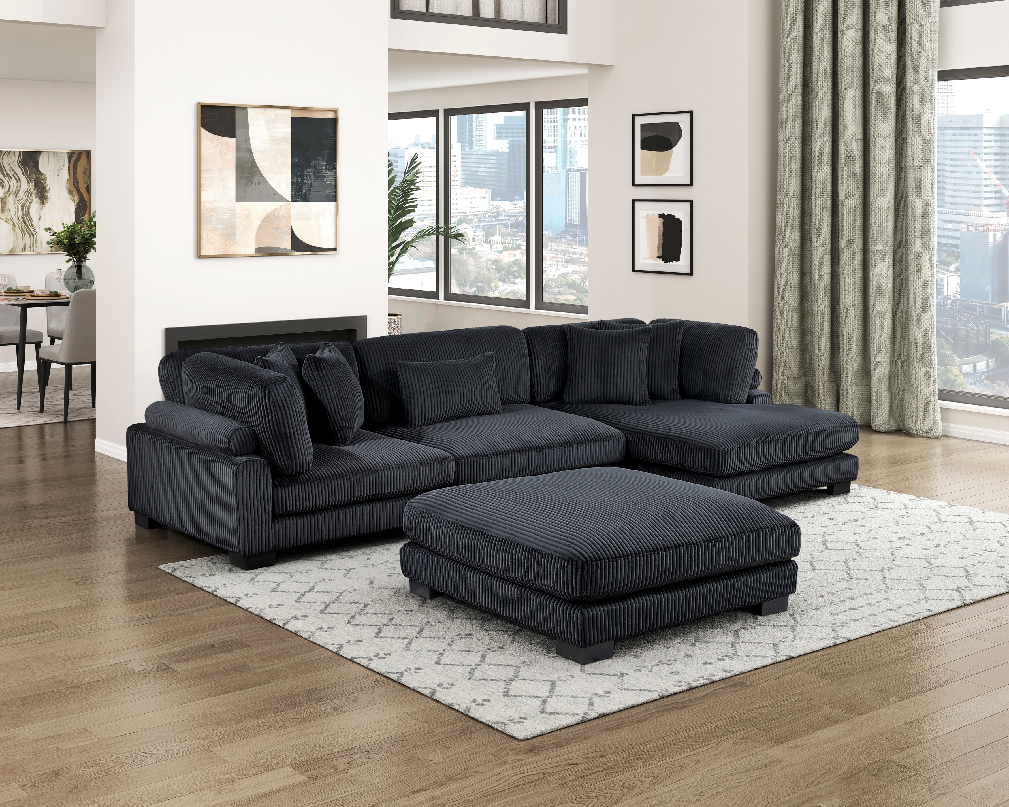 Homelegance Traverse 4-Piece Sectional Sofa
