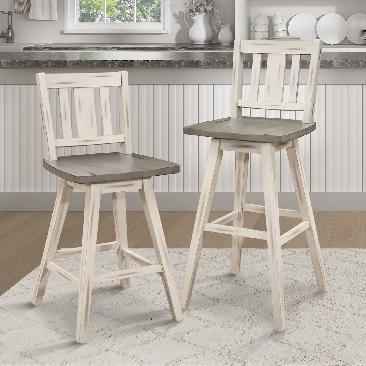 Homelegance Furniture Amsonia Counter Height Swivel Chair