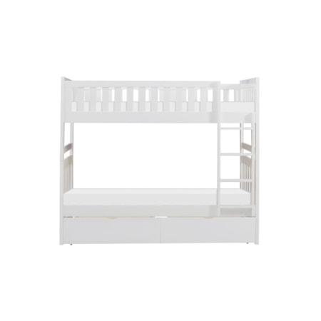 Twin/Twin Bunk Bed with Storage Boxes