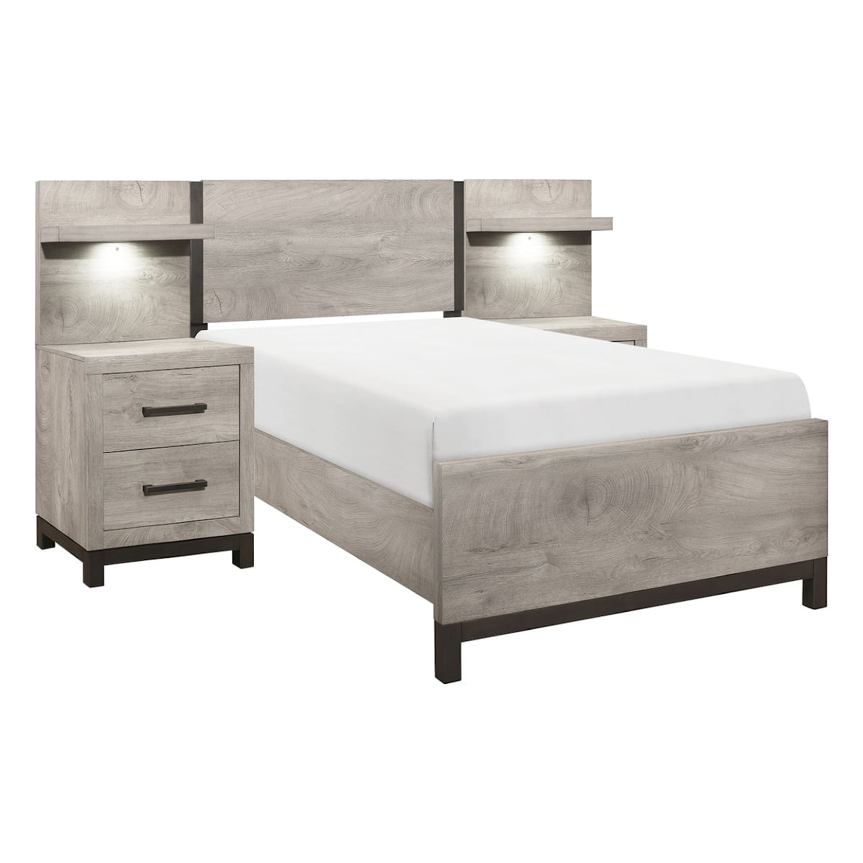 Homelegance Zephyr 5pc Set Twin Wall Bed (TB+2NS+2NS-P)