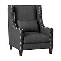 Transitional Accent Chair with Nailhead Trim