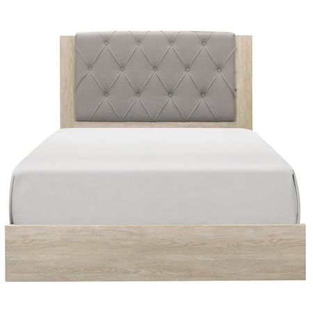 Upholstered Cal. King Panel Bed