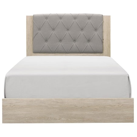 Upholstered King Panel Bed