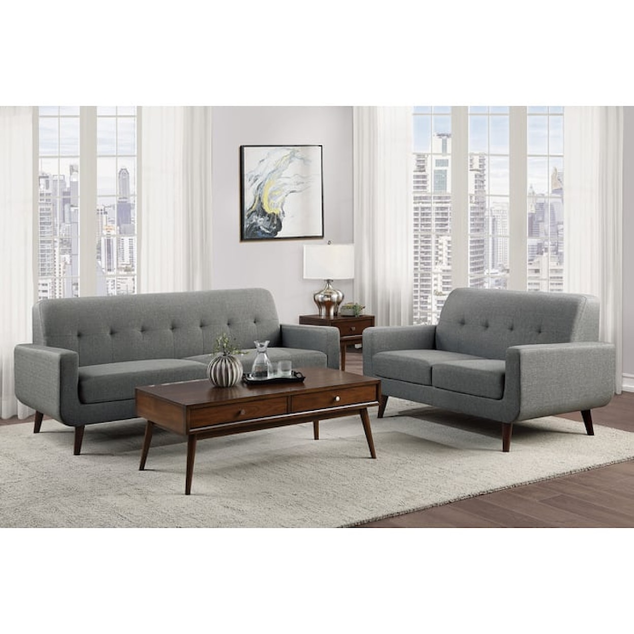 Homelegance Furniture Fitch 2-Piece Living Room Set