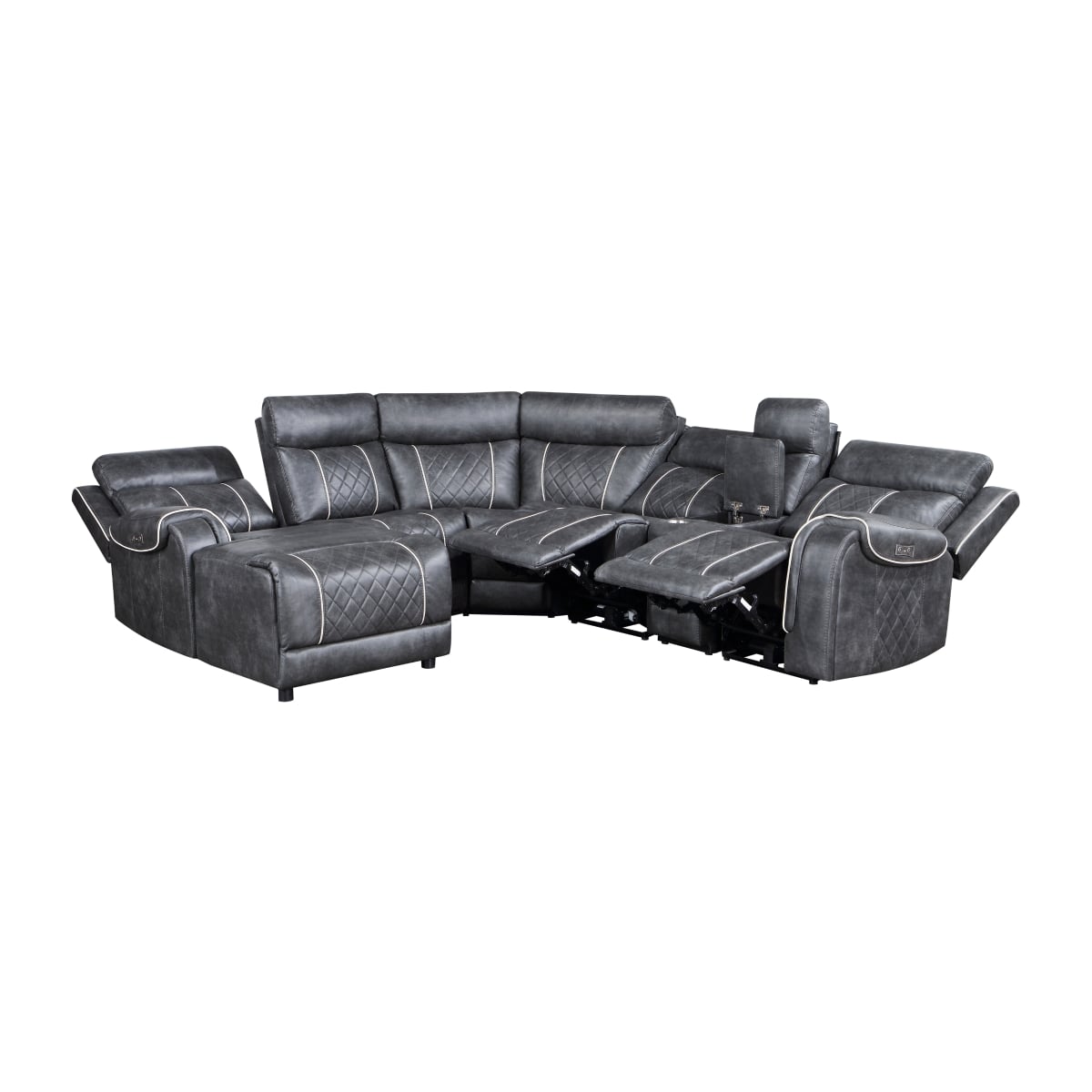 6-Piece Modular Power Reclining Sectional