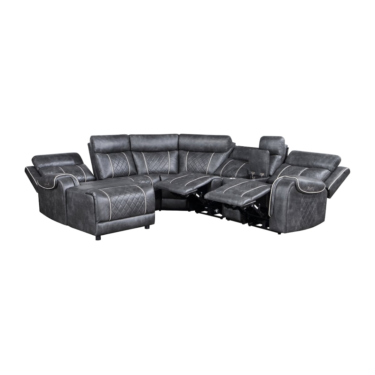 Homelegance Gabriel 6-Piece Modular Power Reclining Sectional