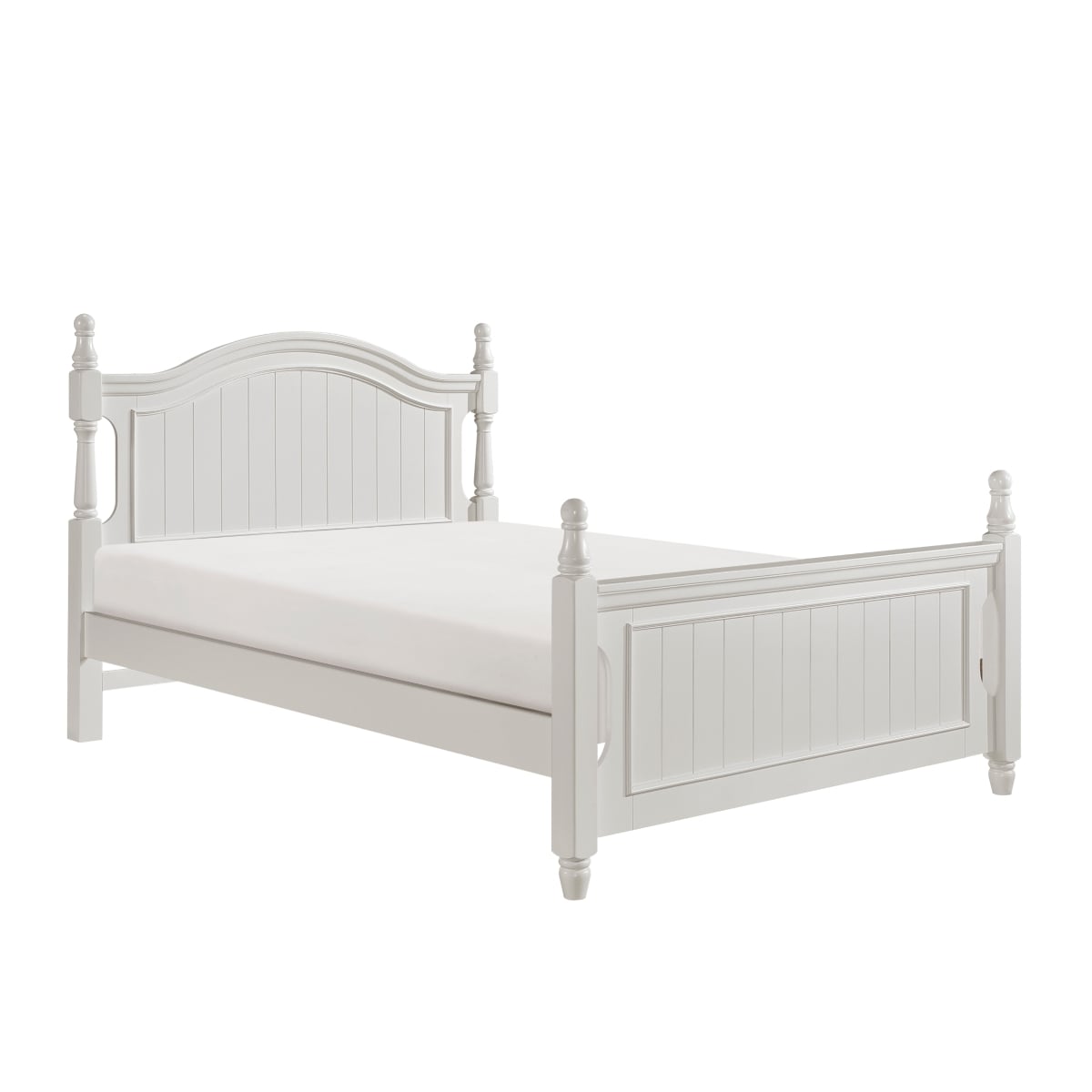 Modern Farmhouse Full Platform Bed with Turn-Posts