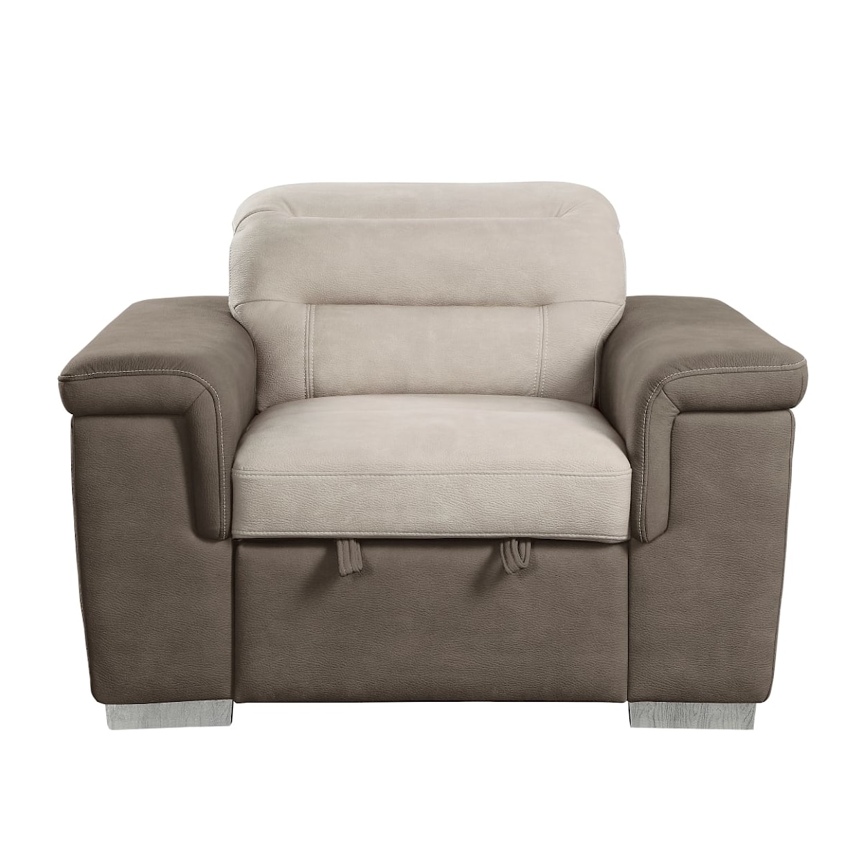 Homelegance Alfio Chair with Pull-out Ottoman