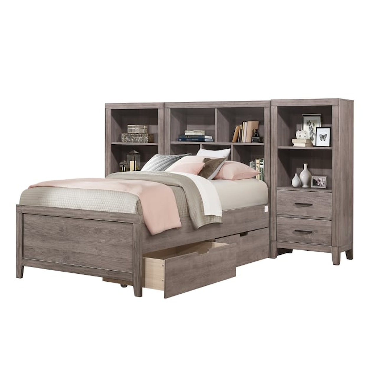 Homelegance Furniture Woodrow 4-Piece Twin Wall Bed