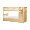 Home Style Natural Youth Storage Bunk Bed